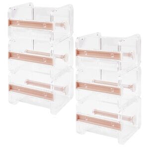 Acrylic Washi Tape Organizer Stackable Clear Desk Stackable Storage Bins
